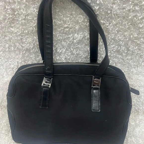 Salvatore Ferragamo Vala Nylon Shoulder Bag